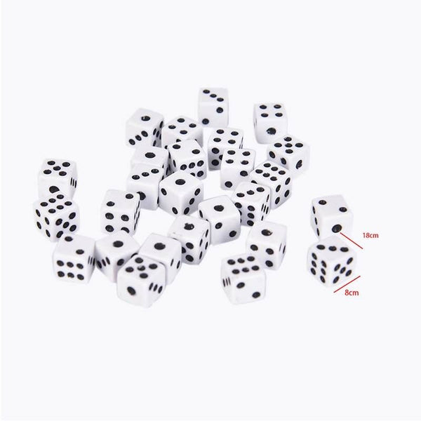 50pcs/lot 8mm Dices For Board Game Bar Gambling Game Set Club Party AccessoSEAU