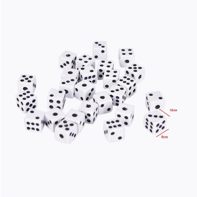 50pcs/lot 8mm Dices For Board Game Bar Gambling Game Set Club Party AccessoSEAU