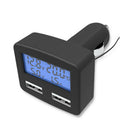 Universal 5in1 3A Car Charger DC 5V Dual USB Car Phone Charger(Blue)