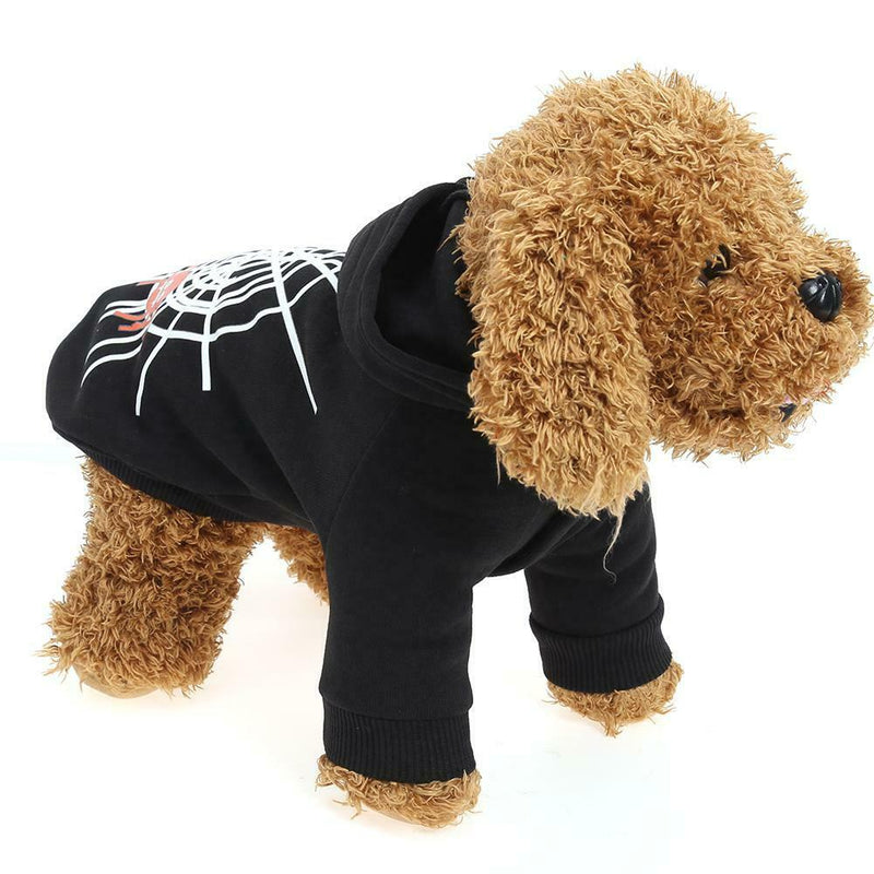 Halloween Spider Web Pet Dog Dress Dog Ghost Festival Sweater L