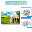 1000pcs DIY Horses on Grassland Puzzle Educational Learning Assembling Toys