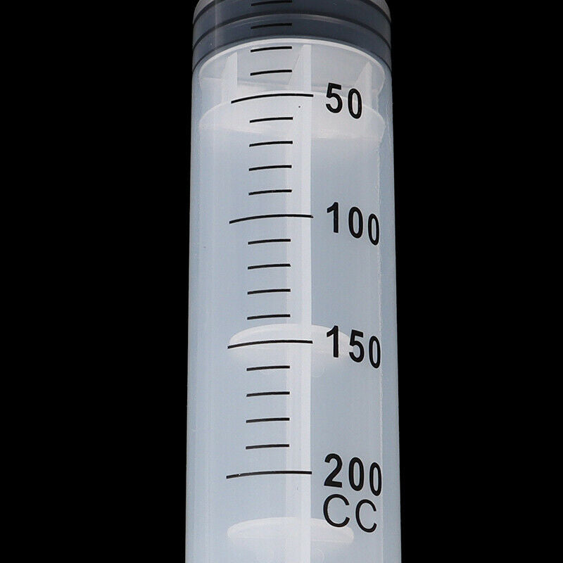 200ml Large Capacity Syringe Reusable Pump Oil Measuring with 1m Silicone Tub OZ