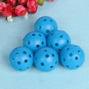 50pcs Blue Plastic Hollow Airflow Golf Practice Training Sports Ball Tennis