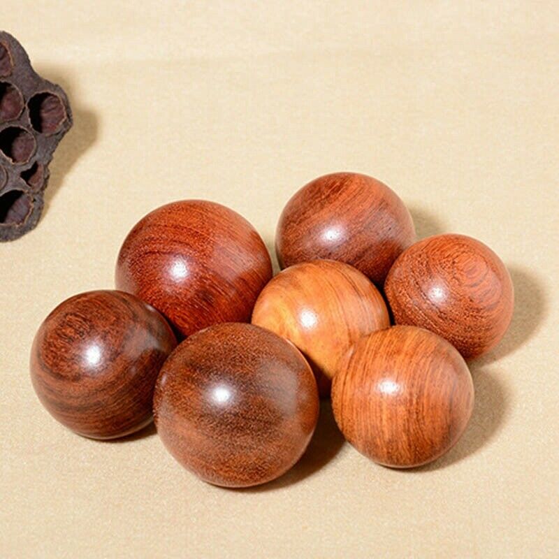 6Cm Wooden Stress Baoding Ball Health Exercise Handball Finger Massage Chin W7R3
