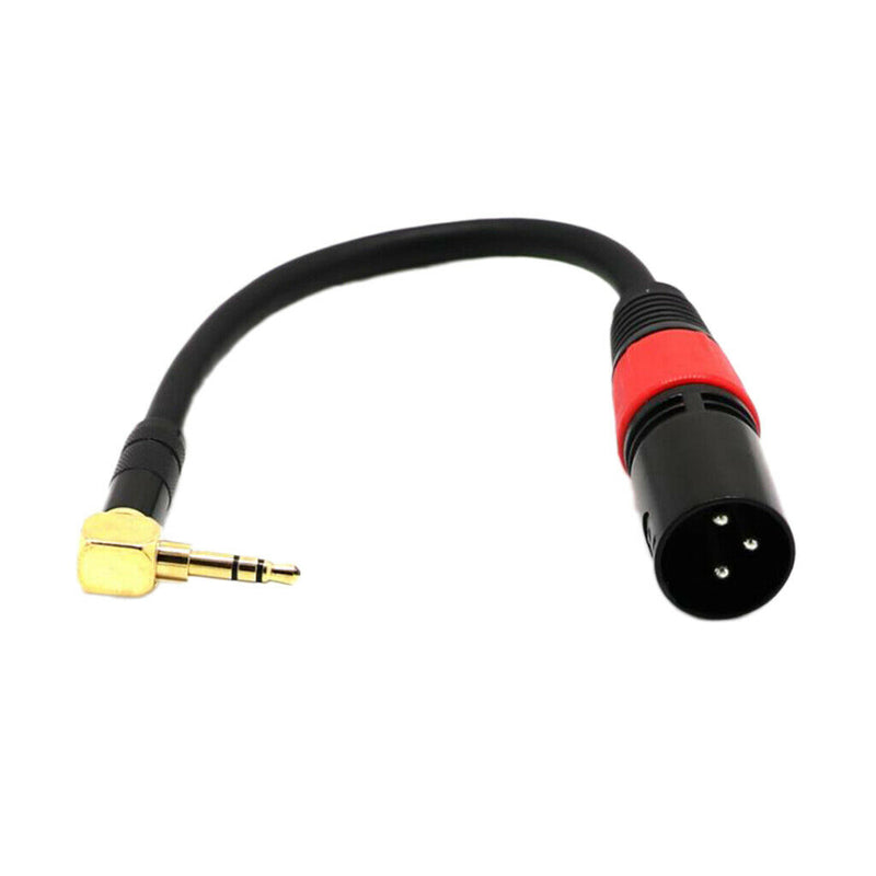 3 Pin XLR male to Right Angle 3.5mm Stereo Jack Mic Audio Cable