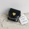 Women Bucket Shoulder Bag Leather Love Buckle Chain Crossbody Bags (Black)