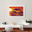 5D DIY Full Drill Diamond Painting Dolphin Cross Stitch Mosaic Craft Kits