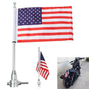 American USA Flag With 15inch Pole Bolts For Motorcycle Bike  XL883