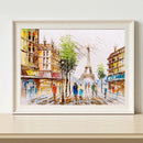 Wall Decor Full Round Diamond Painting Ki DIY Paris Tower Abstract Picture