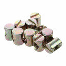 10pcs M6 Barrel Bolts Cross Dowel Slotted Furniture Nut for Beds Crib Chair