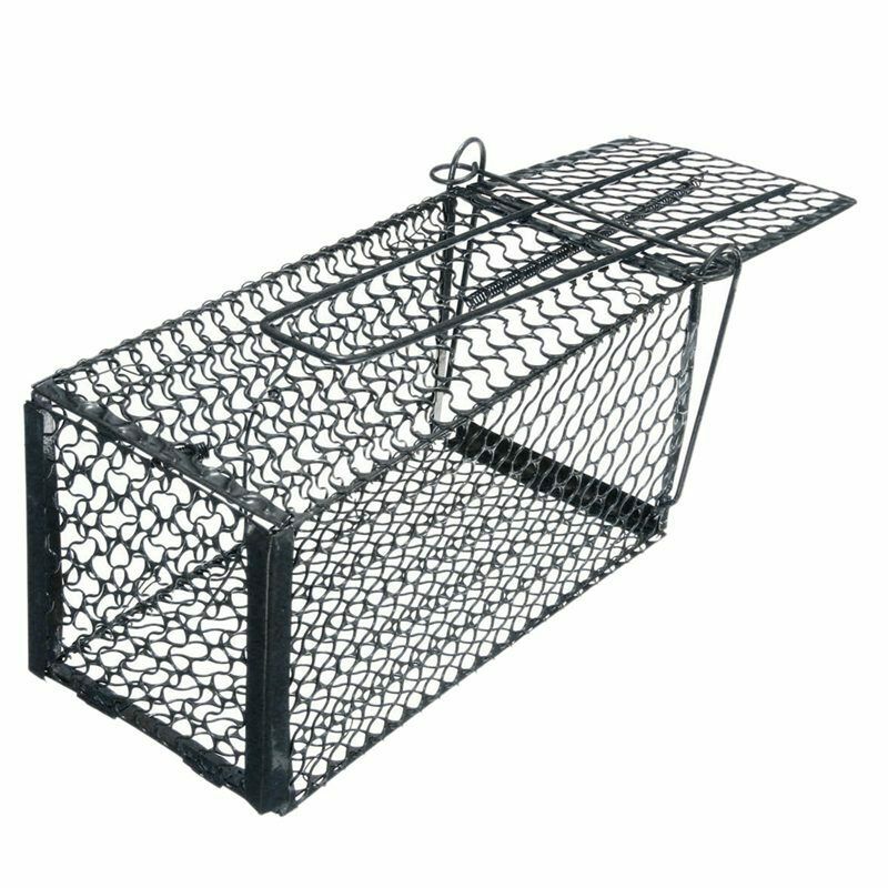 Rat Catcher Spring Cage Trap Humane Live Mouse Rodent Bait Pest Control Out