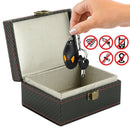 Keyless Car Key Signal Blocker Box Faraday Box Anti Theft Safety Box Leather bs