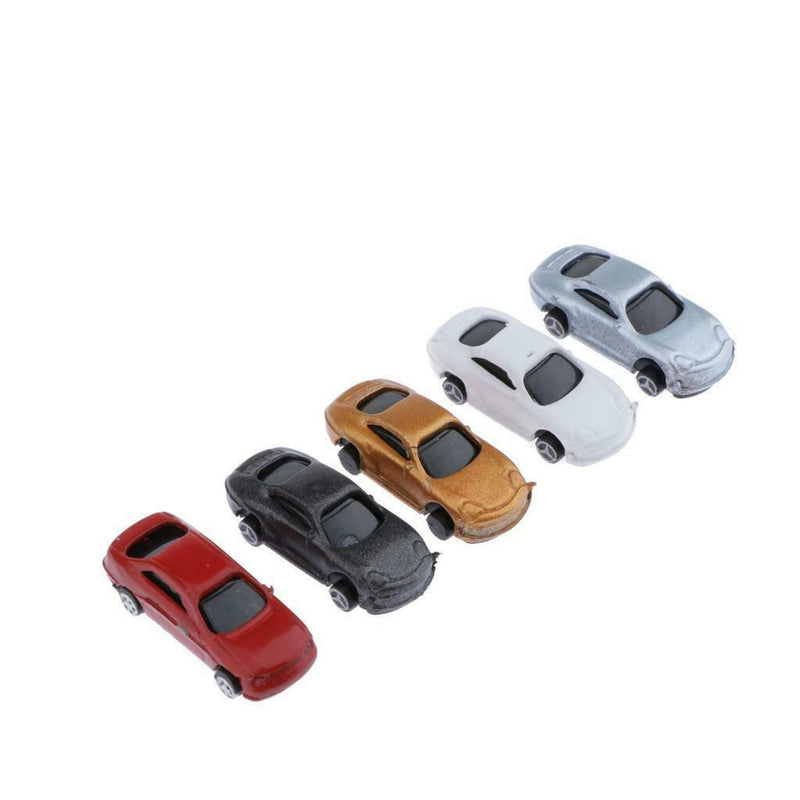 60x 1:200 Plastic Car Mini Street Parking Scenery Landscape Layout Accessory