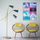 4 Pack Moon DIY 5D Diamond Painting Kits Full Drill Cross Stitch Home Decor