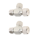 2 Pcs 2 Way Aquarium Plants Tank Dual Head CO2 Tube  Valve