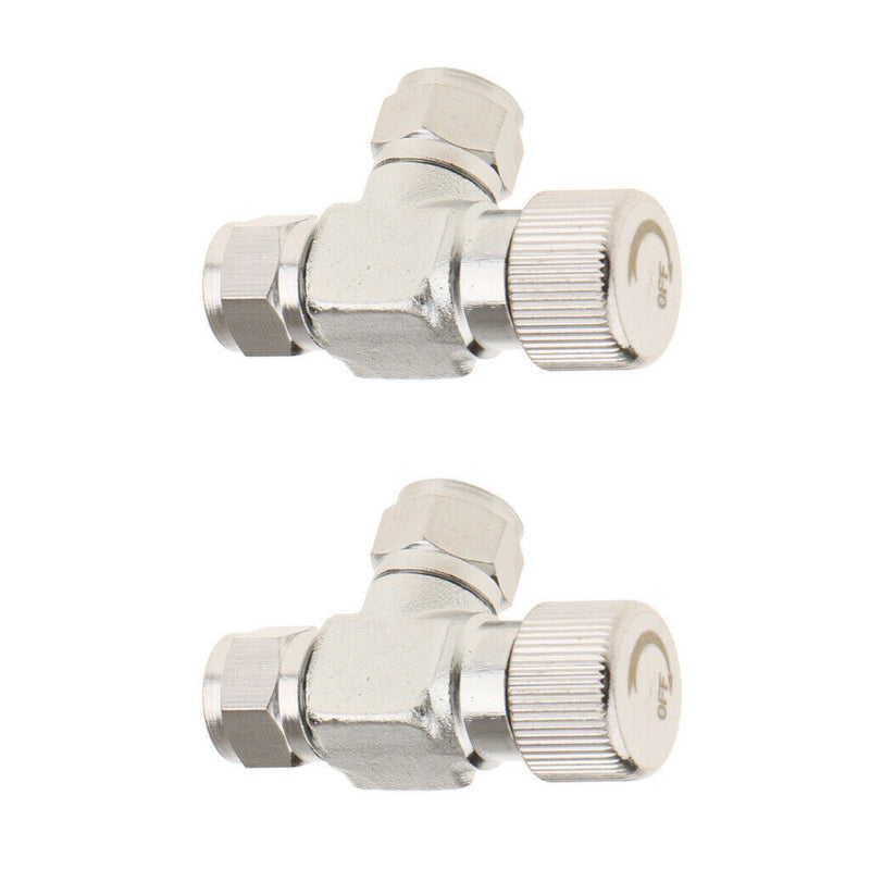 2 Pcs 2 Way Aquarium Plants Tank Dual Head CO2 Tube  Valve