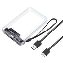 2.5inch Office Clear USB3.0 To SATA Plug And Play External Hard Drive Enclosure