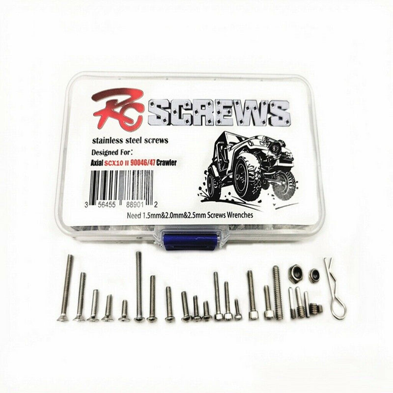 Stainless Steel Screws Set for Axial SCX10 II 1/10 RC Rock Crawler