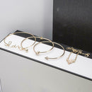4pcs/set Fashion Women Bangle Triangle Love Twist Cactus Bracelet Jewelry