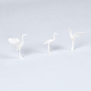10 Pieces Crane Animal Molelo Crane With Red Crown For Home Decoration Dollhosue