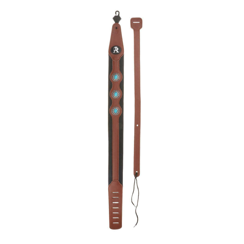 2Pcs Leathers Double Stitched Leather Guitar Strap 3 inches Wide Adjustable