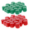50 Pieces Opaque Blank Dice D6 for D&D RPG MTG Party Games Green + Red