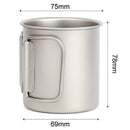 Titanium Folding Water Mugs Drinkware Outdoor Camping Cups No Lid Ultraligh
