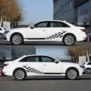 Plaid Stripes Car Graphic Stickers Vinyl Auto Body Side Skirt Decals Styling