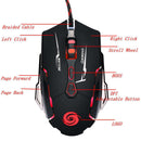 K1015 Usb Wired Mouse 7 Buttons 4 Colors Led 4000 Dpi Adjustable Optical Ga J4Y6