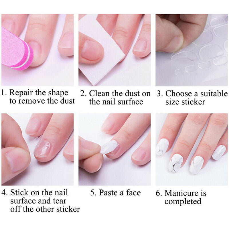 240pcs Double-side Adhesive Tips Transparent False Nails Tool Nail Glue T GwJ Gw