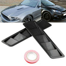 2PCS Universal Carbon Fiber Look Style Hood Vent Louver Cooling Panel Trim -OZ