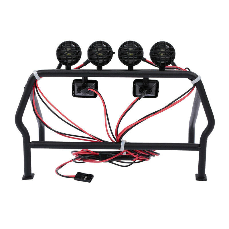 RC Parts Metal Roll Cage Bucket with 6 LED Lights for 1/10 Axial SCX10 RC4W H5D2