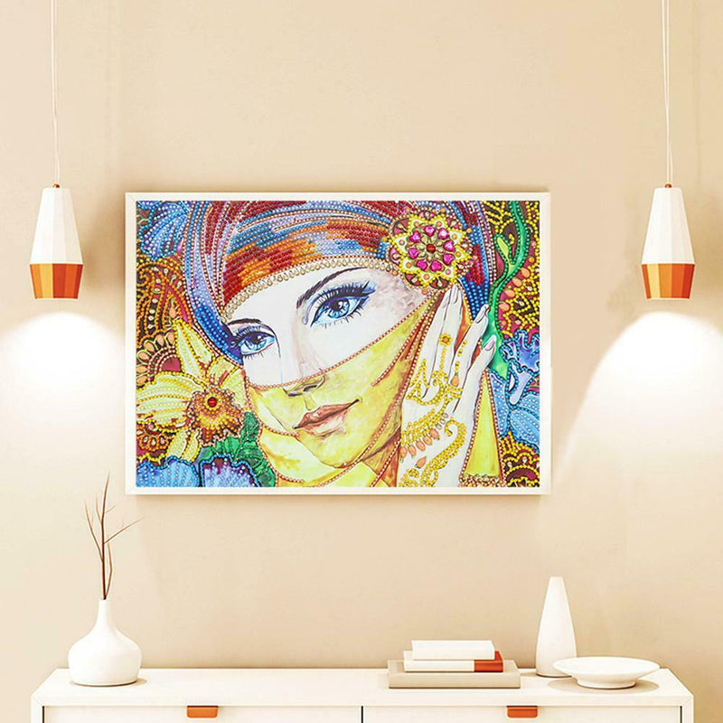 5D DIY Special Shaped Diamond Painting Beauty Cross Stitch Mosaic Kit Decor