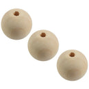 30x Natural Ball Wood Spacer Beads 25mm(1inch) -Jewellery Making Findings,D I6L1