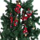 6pcs Mixed Christmas Ornaments Hanging Door Plate Pendant Christmas Tree