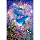 Diamond Painting Undersea Dolphin DIY Full Round Drill Wall Picture 30x40cm