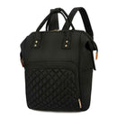Pure Color Mommy Travel Backpacks Nylon Large Maternity Nappy Bags (Black) SN9F