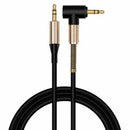 3.5mm Male to Male Aux Cable Cord L-Shaped Right Angle Car Audio Headphone  L1H2