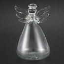 Set of 4 Cute Clear Glass Angel Shape Flower Plant Hanging Vase Wedding Dec