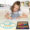 Professional 72 Colored Pencils Set Water Color Pencils with Brush Protecti