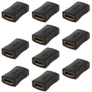10X Black HDMI Female To Female Coupler Extender Adapter Connector HDTV ZMZ