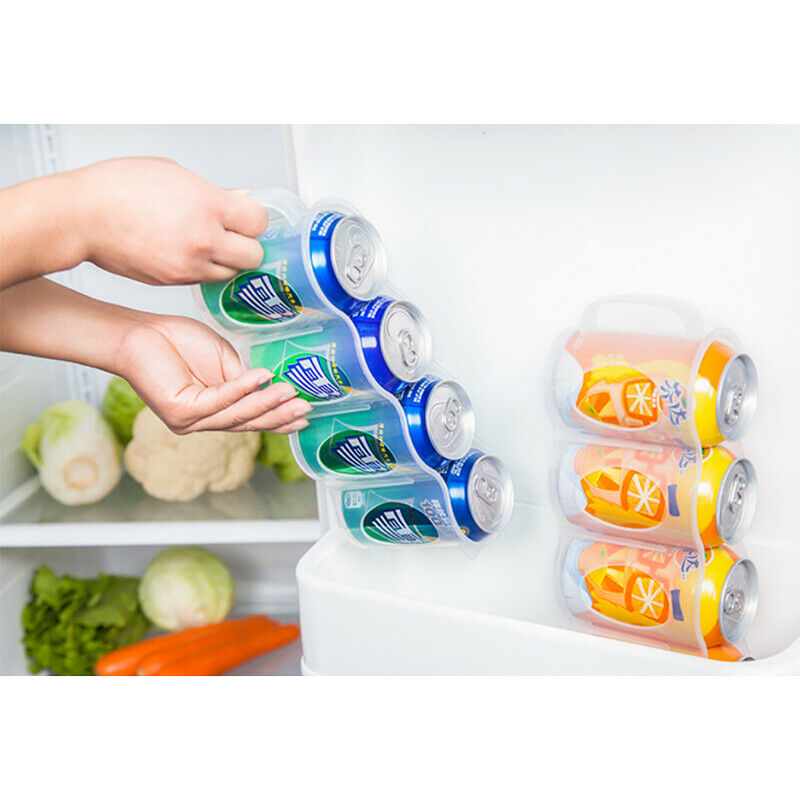1 x Beer Soda Can Storage Holder Kitchen Fridge Space Saver Organizer Ra RYU