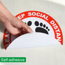 Set 5 Social Distancing Safety Floor Decals Stickers Notice Caution Shop A
