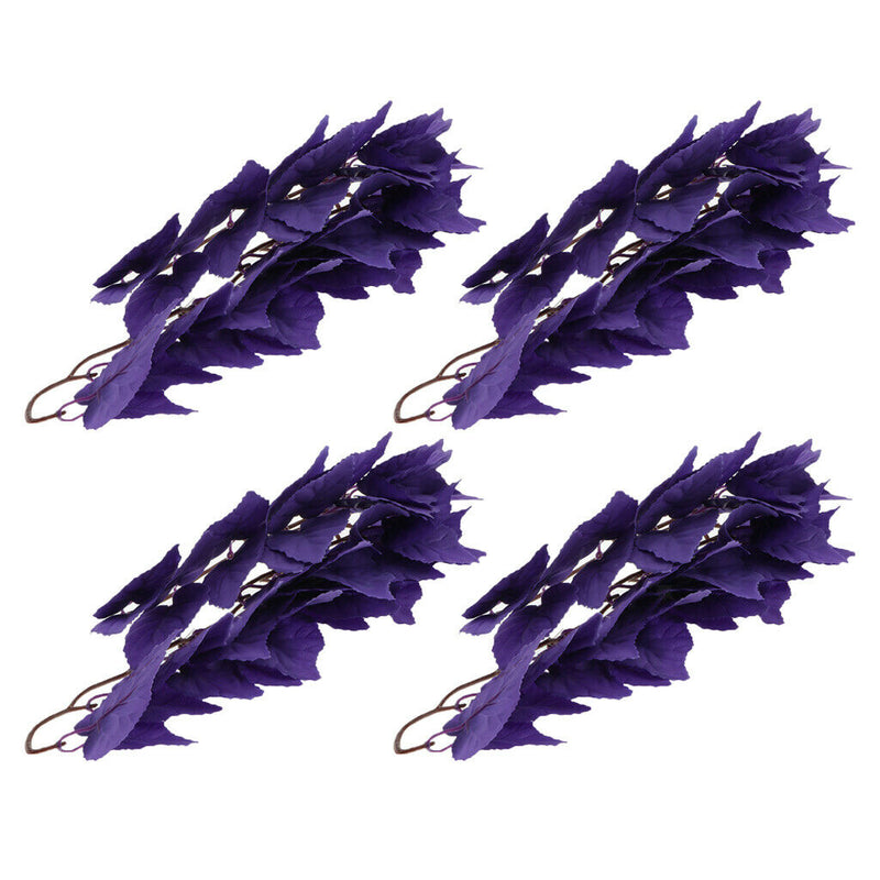 4x Artificial Leaves Cane Aquarium Tank Decor