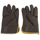Welding Gloves 10" Cowhide Leather Protective Work Gloves Work Gloves, Brown