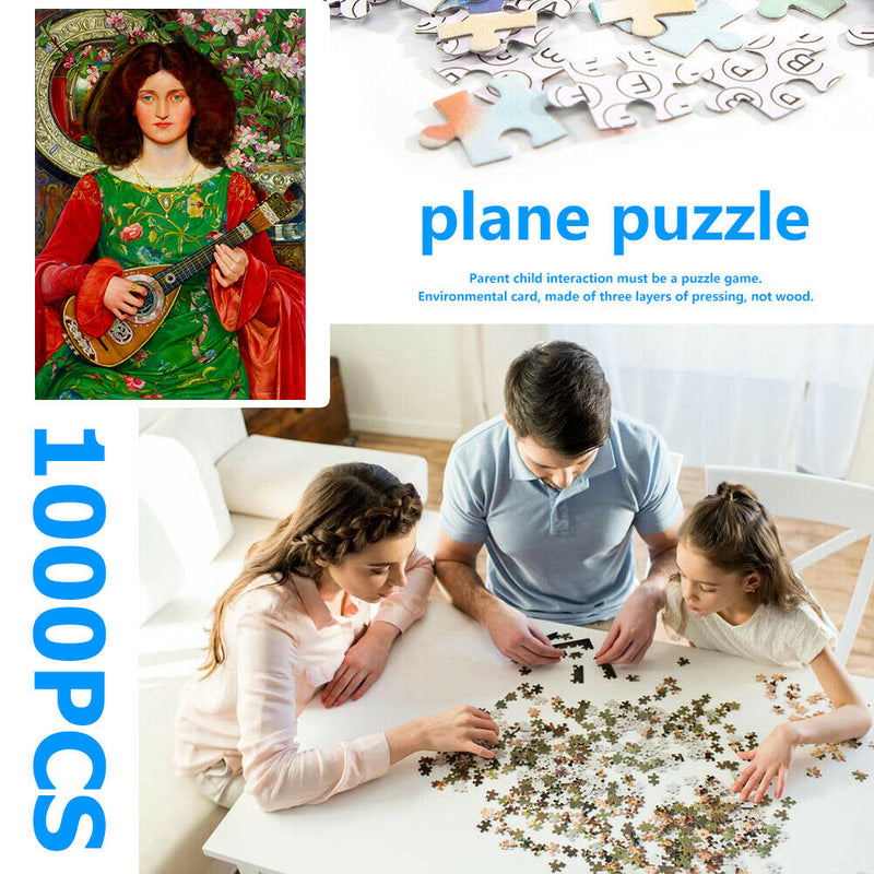 1000pcs DIY Woman Playing Piano Jigsaw Oil Painting Assembling Picture Toys