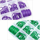 1X(540 Pcs /18 Sizes Rubber O Rings, Green/Purple Sealing Washer Assortment