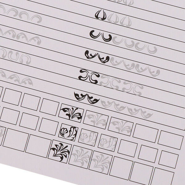 12pcs/set Drawing Nail Art Practice Learning Template Painting Guide Paper SEAU