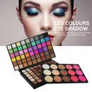 123 Colors Eyeshadow Palette Pro Eye Blush Highlight Matte Makeup Tools Kit