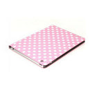 Pink and White Polka Dot Pattern PU Leather Case For iPad 2
